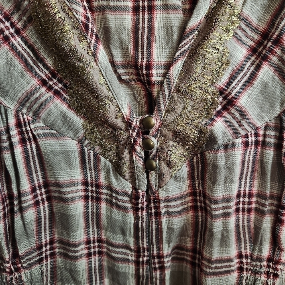 BKE Western Boho Blouse sz Medium - Picture 4 of 5